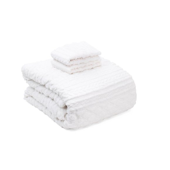 ASPEN Bedding Aspen Winter White Cable Sherpa Comforter Set Poshmark